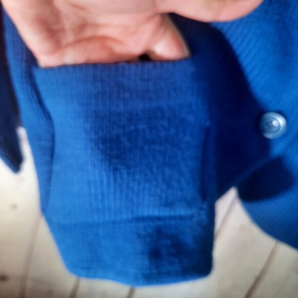Tudor Court Cobalt Knit Blazer Vintage - Picture 8 of 11